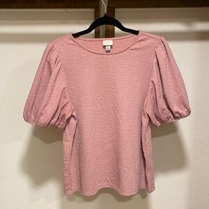a new day Pink Puff Sleeve Blouse